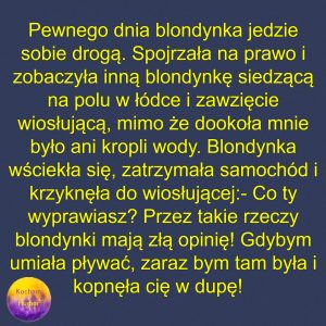 Wiosłująca Blondynka