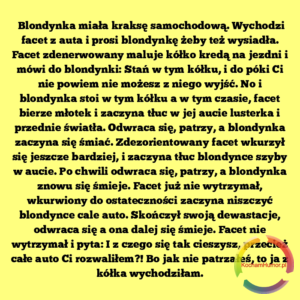 Blondynka miała kraksę samochodową
