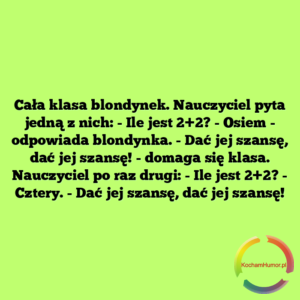 Cała klasa blondynek