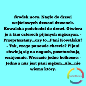 Jedne z nas jest pani mężem