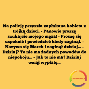 Proszę szukajcie mojego męża!