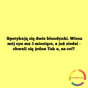 Spotykają się dwie blondynki.