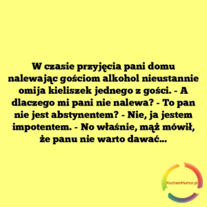 To pan nie jest abstynentem?