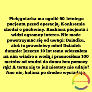 Wieszałem na nim wiadro z wodą
